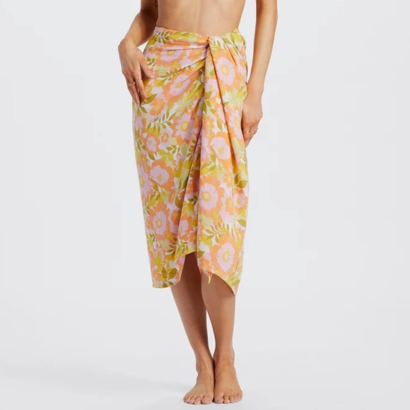🌴☀️ BILLABONG ☀️🌴 SO RIGHT SARONG BEACH COVER UP SWIM WRAP - Picture 1 of 6